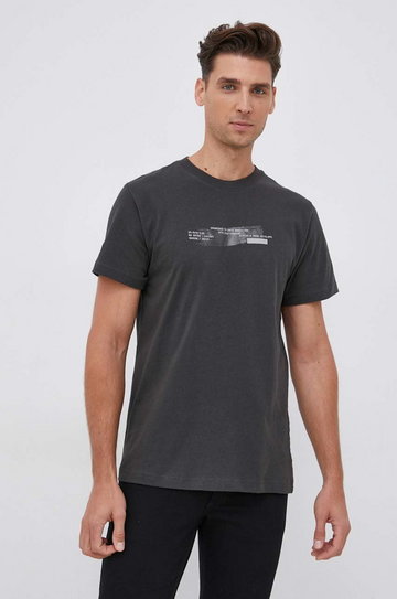 G-Star Raw T-shirt bawełniany D20723.C336 kolor szary z nadrukiem