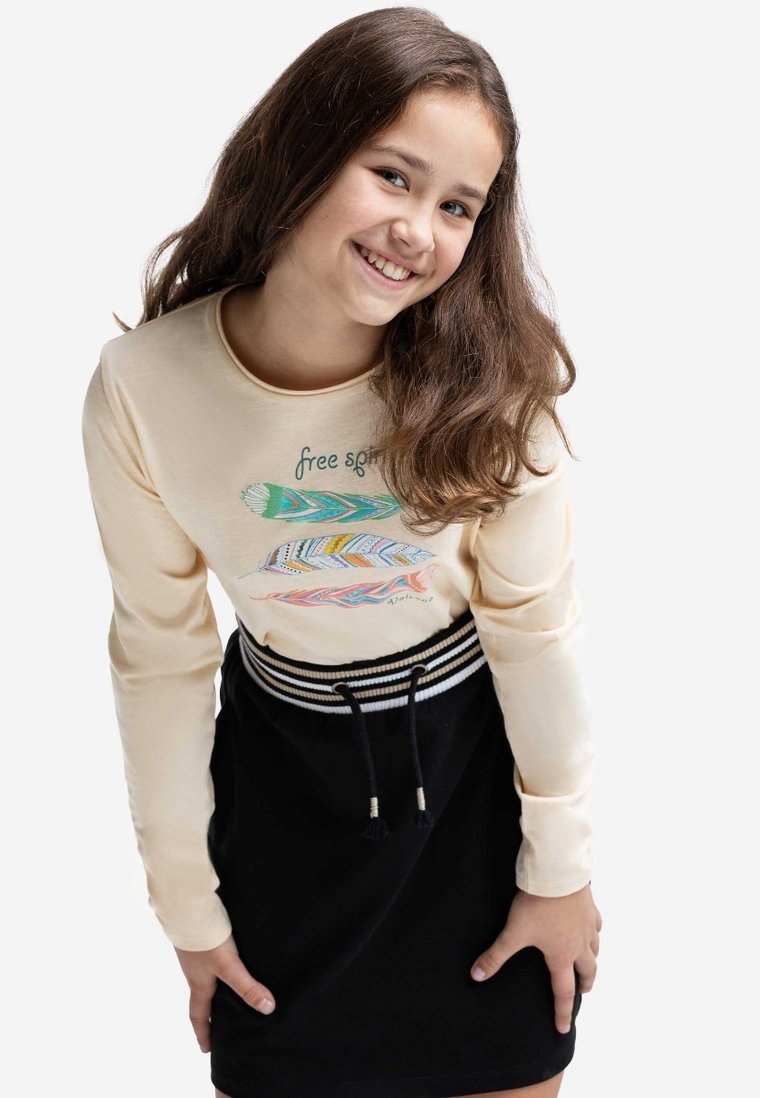 Koszulka dziewczęca z bawełny organicznej L-BOHO JUNIOR