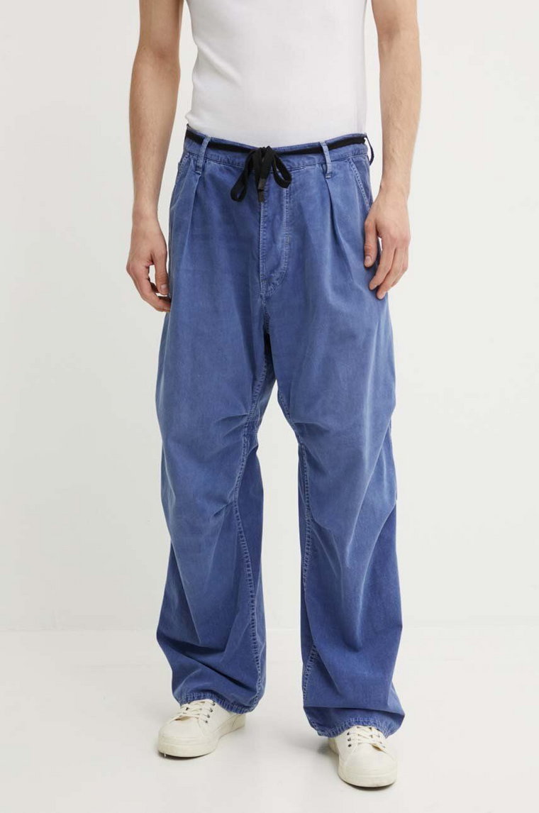 G-Star Raw spodnie bawełniane kolor niebieski proste D24487-D295