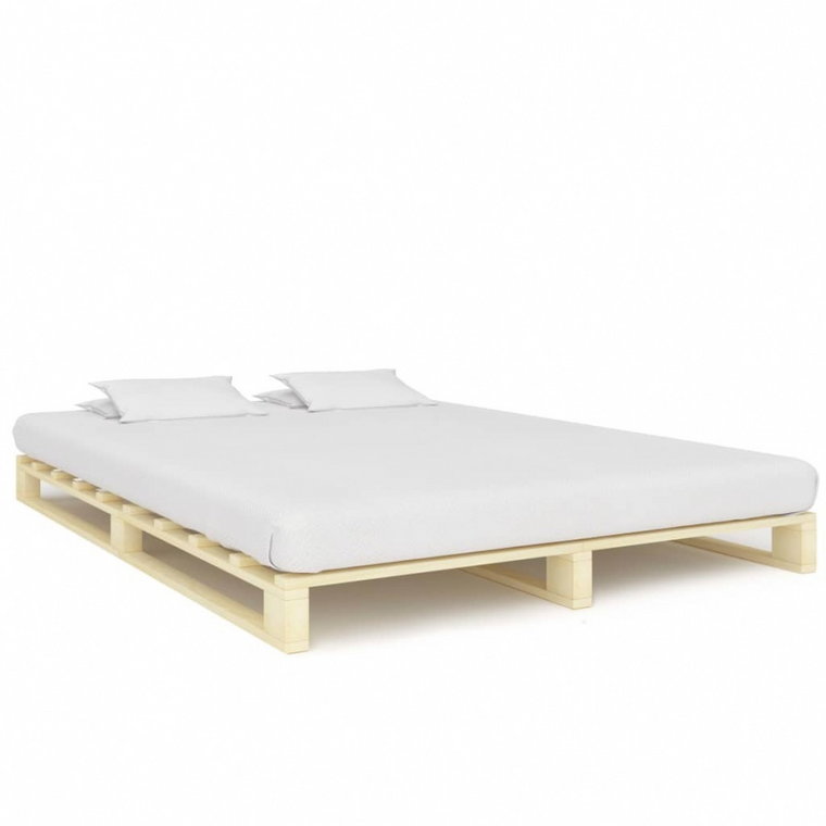 Rama łóżka z palet, lite drewno sosnowe, 140 x 200 cm kod: V-285237