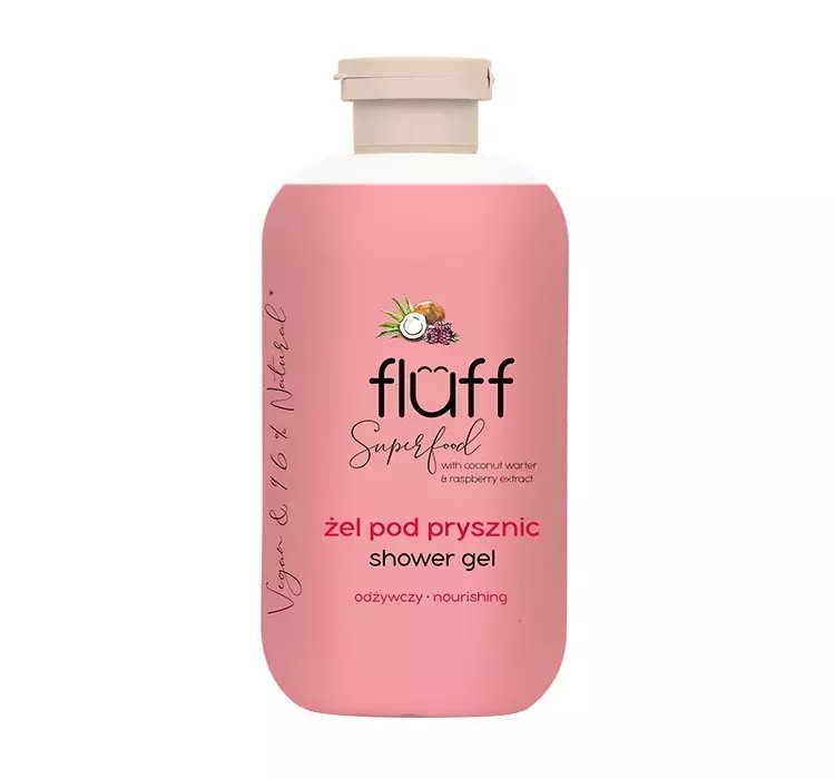 FLUFF SUPERFOOD ODŻYWCZY ŻEL POD PRYSZNIC KOKOS I MALINA 500ML