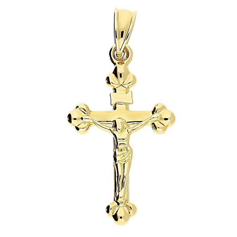 Krzyżyk złoty wizerunek ramiona falbanki AR X4STP13718-II-2 próba 375