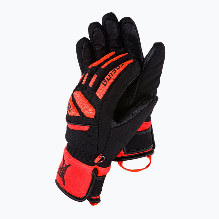 Rękawice narciarskie dziecięce Reusch Worldcup Warrior Prime R-TEX XT black/fluo red