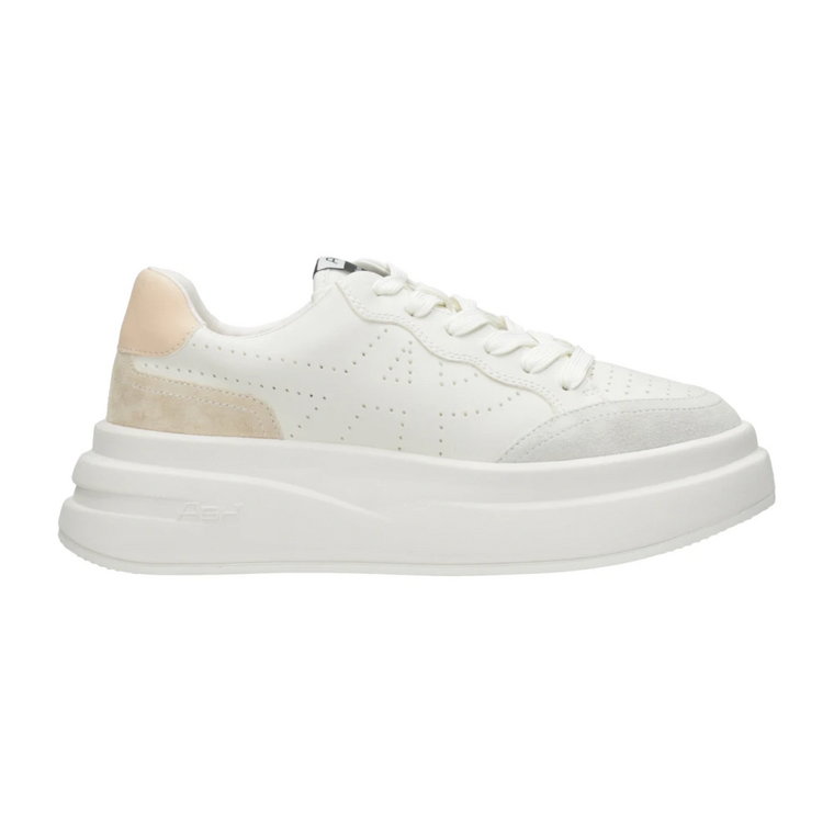 Białe Skórzane Platformowe Sneakersy ASH
