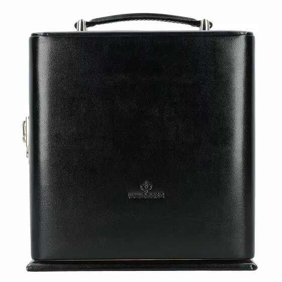 Windrose Merino Jewellery Box Leather 25,2 cm schwarz