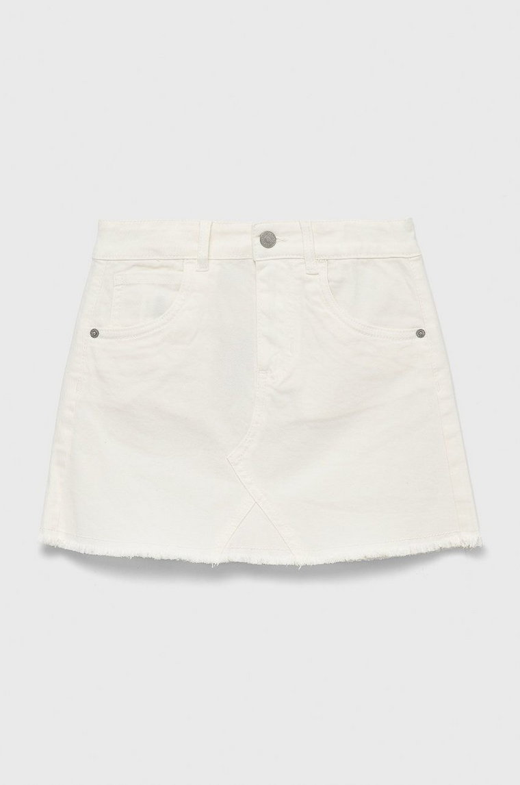 Tom Tailor spódnica jeansowa dziecięca kolor biały mini prosta