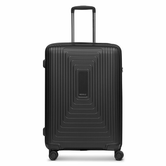 Redolz Essentials 14 4 kółka Walizka M 65 cm z plisą rozprężną black metallic