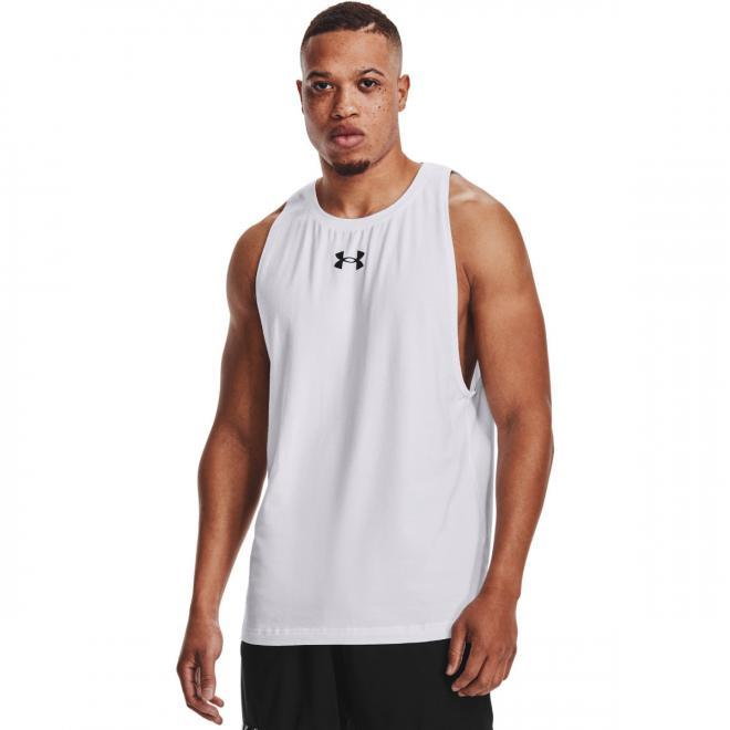 Męski top treningowy Under Armour UA Zone Tank - biały