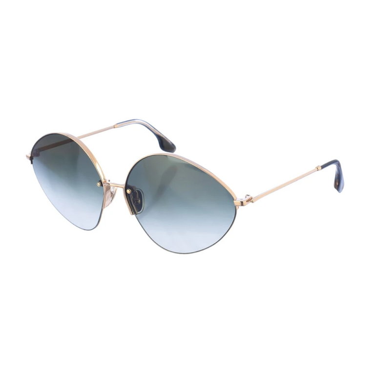 Okulary przeciwsłoneczne z metalową oprawką w kształcie prostokąta Victoria Beckham