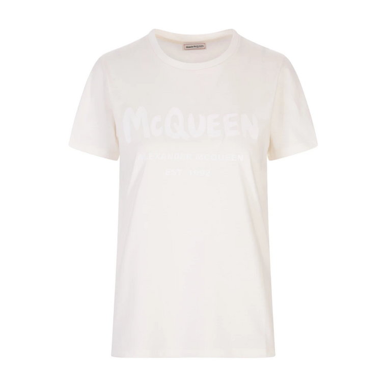 Luksusowa koszulka z logo Alexander McQueen