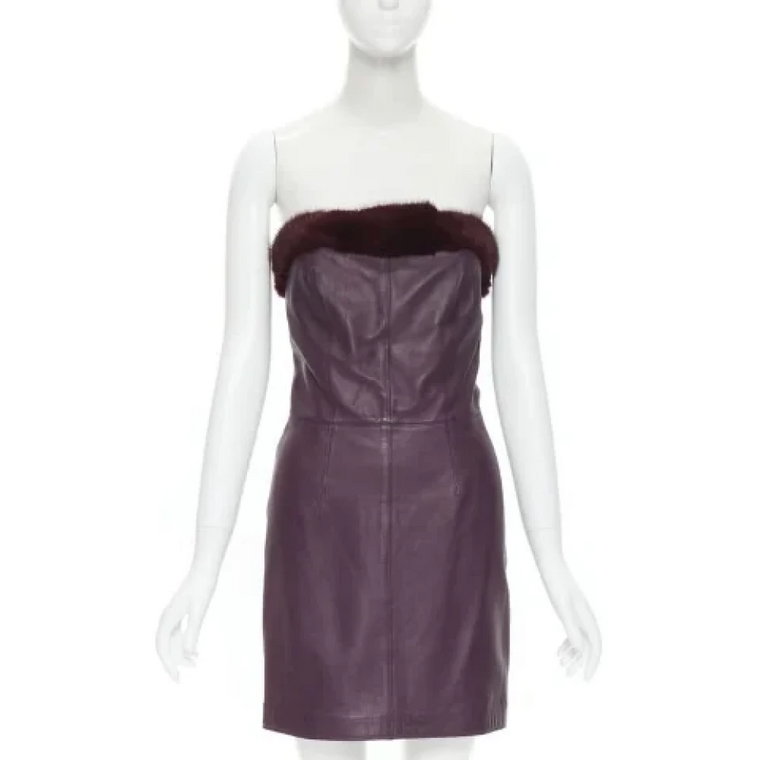 Pre-owned Leather dresses Versace Pre-owned