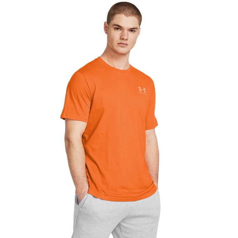 Męski t-shirt z nadrukiem Under Armour UA M Sportstyle LC SS - pomarańczowy