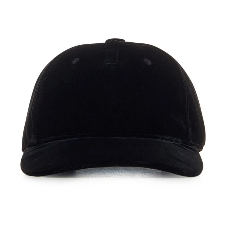 Czarna regulowana skórzana czapka z złotym logo Tom Ford