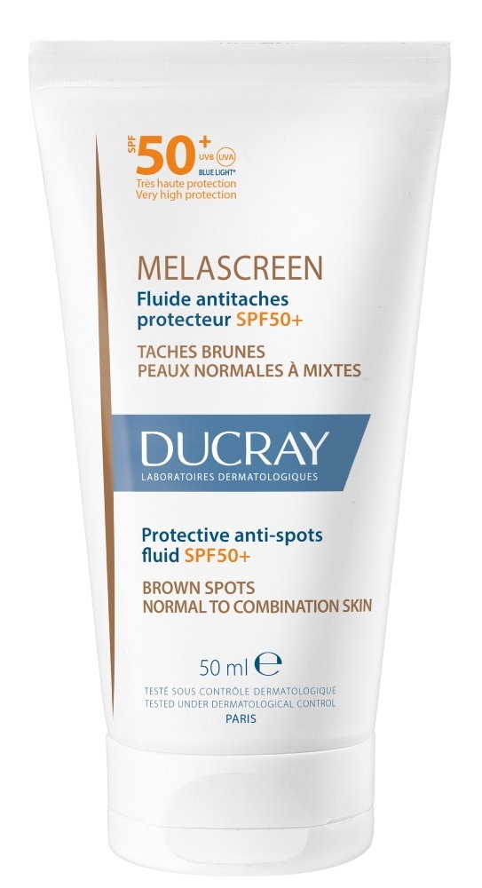 Ducray Melascreen UV SPF50+ -  lekki krem do twarzy na dzień depigmentujący przebarwienia 40ml