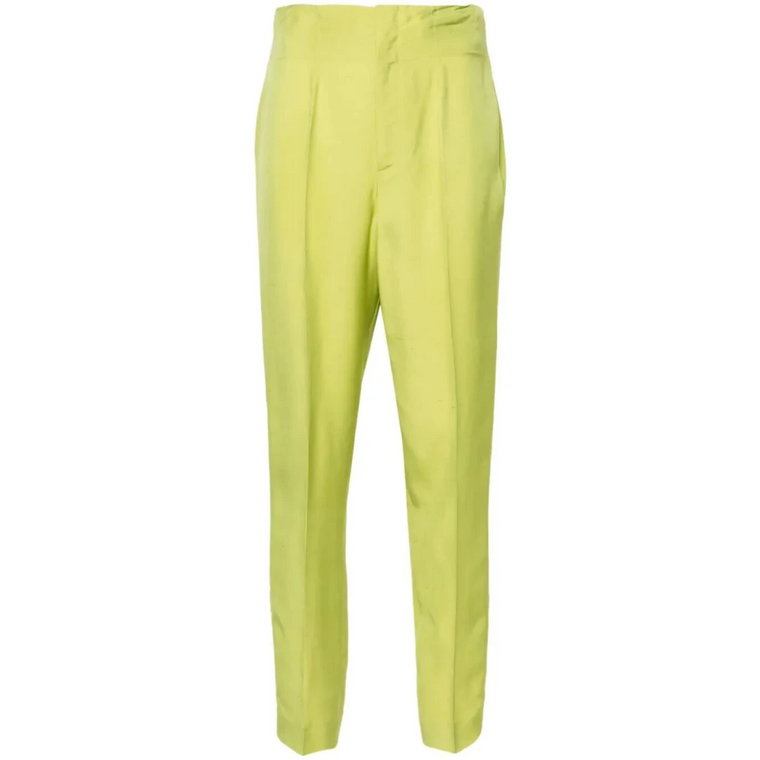 Zmarszczane spodnie w kostkę w Chartreuse Ralph Lauren