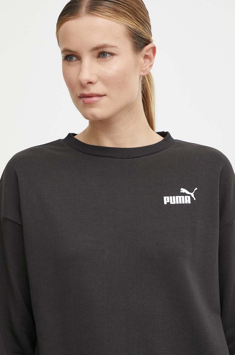 Puma bluza damska kolor czarny gładka 678742