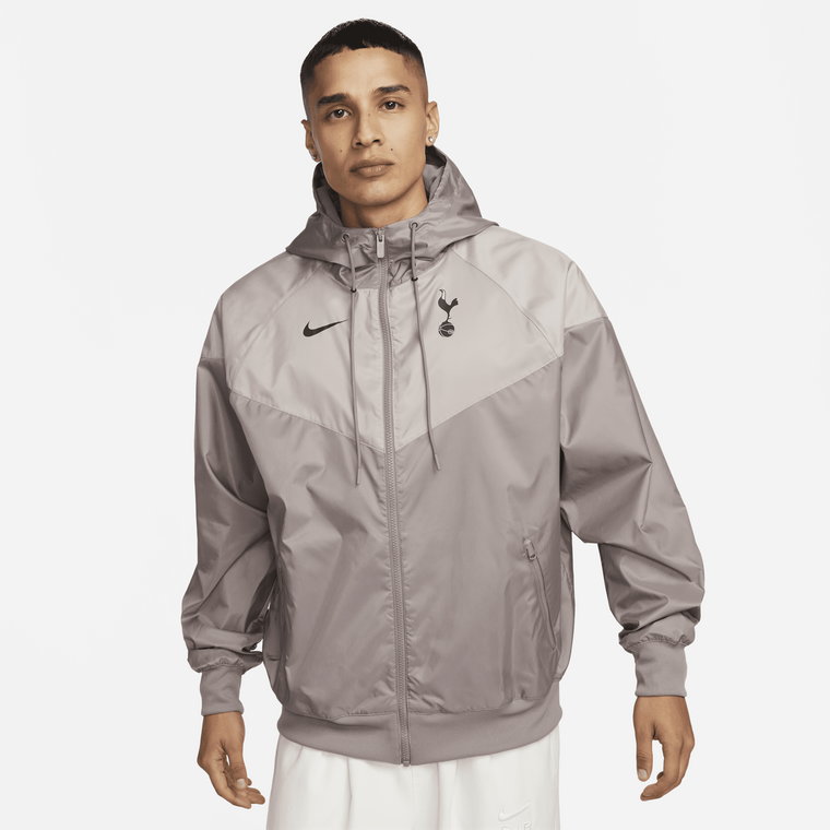 Męska kurtka piłkarska z kapturem Nike Tottenham Hotspur Sport Essentials Windrunner - Fiolet