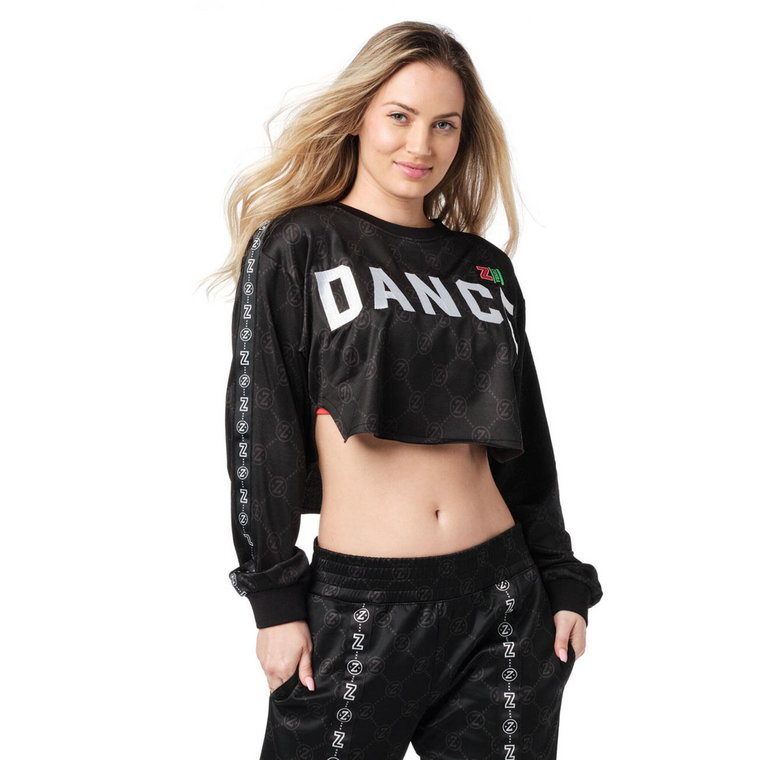 Bluza, bluzka czarna krótka Zumba Dance Cropped