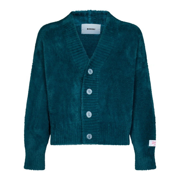 Niebieski Sweter z Dekoltem w Literę V - Aw23 Bonsai