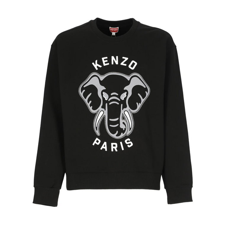 Czarny Elephant Varsity Jungle Sweatshirt Kenzo