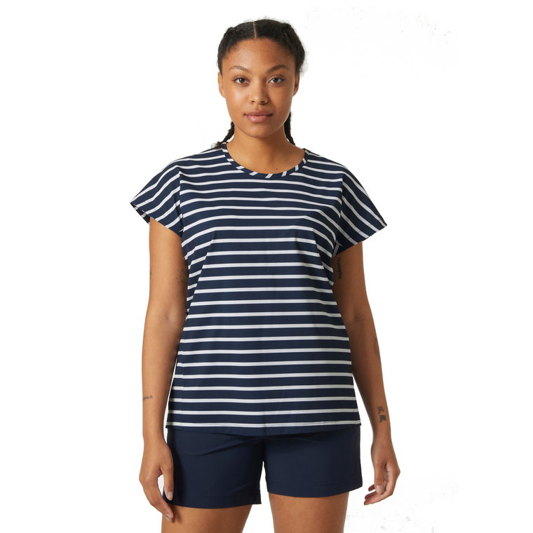 Damska koszulka Helly Hansen Thalia Summer Top navy stripe - L