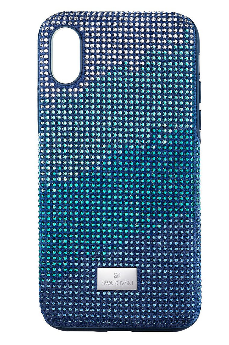 Swarovski etui na telefon Crystalgram iPhone Xs Max 5533972 kolor granatowy