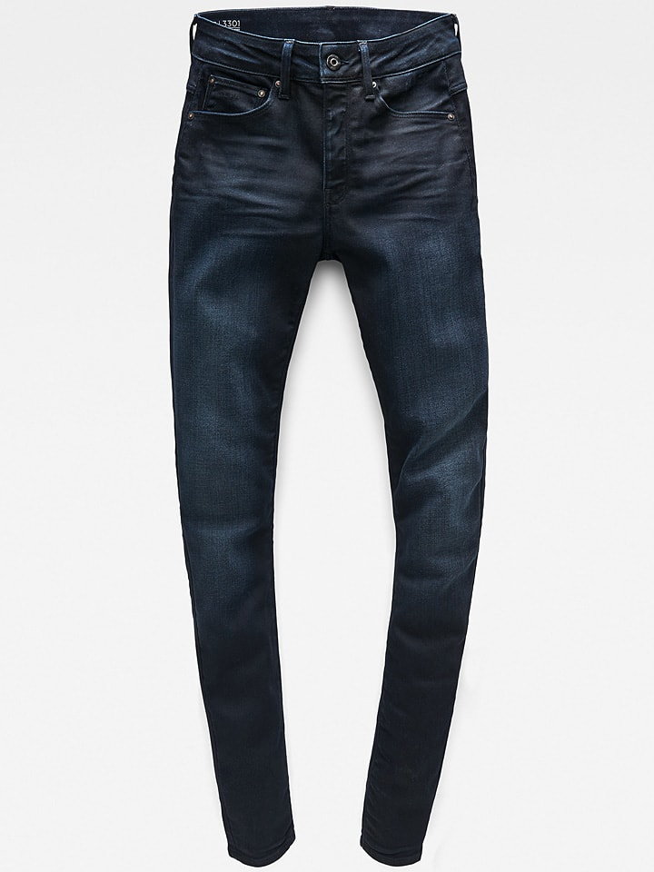 G-Star Dżinsy "3301" - Skinny fit - w kolorze granatowym