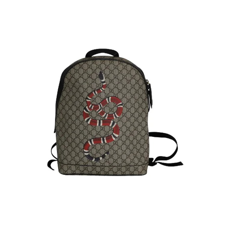 Pre-owned Canvas backpacks Gucci Vintage