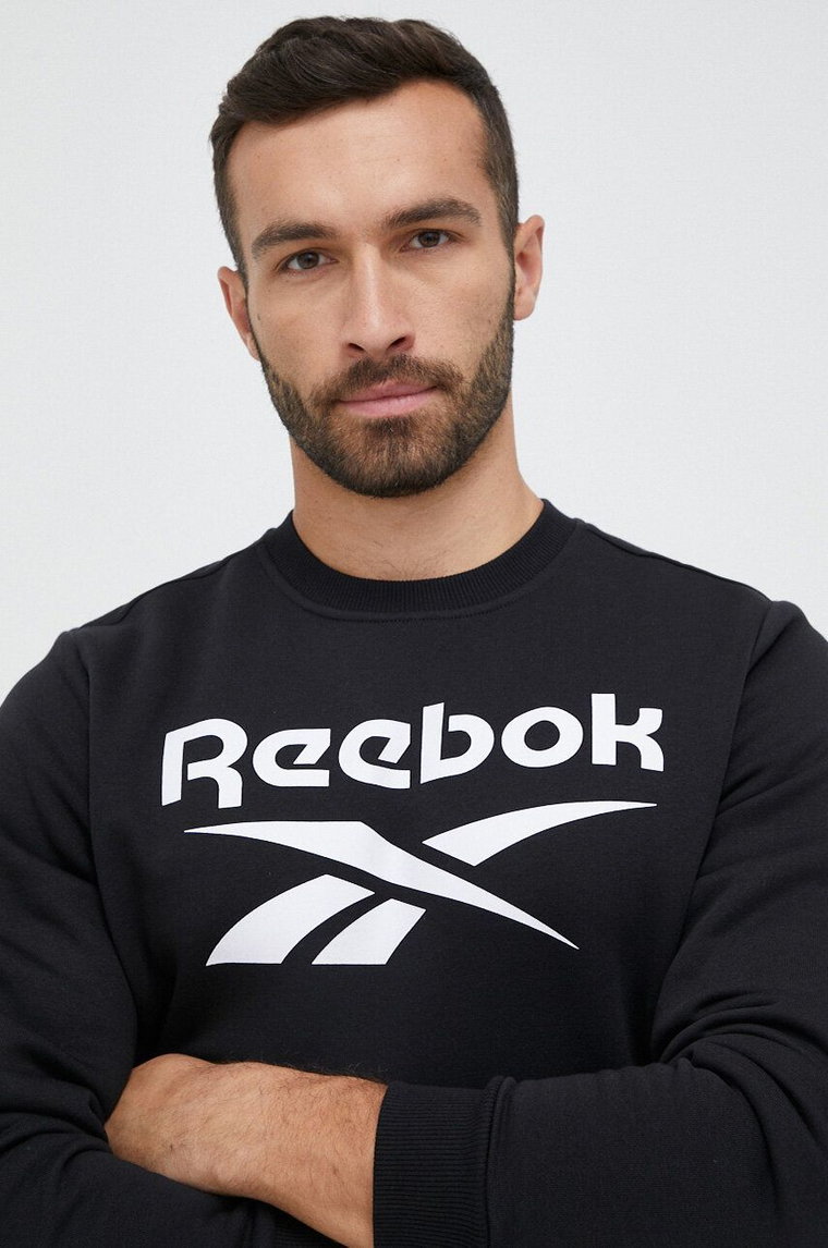 Reebok bluza IDENTITY męska kolor czarny z nadrukiem H54791.100050269