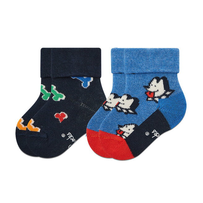 Zestaw 2 par wysokich skarpet dziecięcych Happy Socks