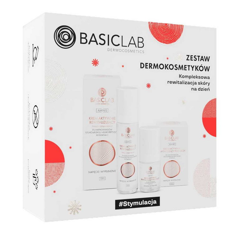 Basiclab - zestaw (Krem aktywnie rewitalizujący 50ml + Krem pod oczy 18ml)