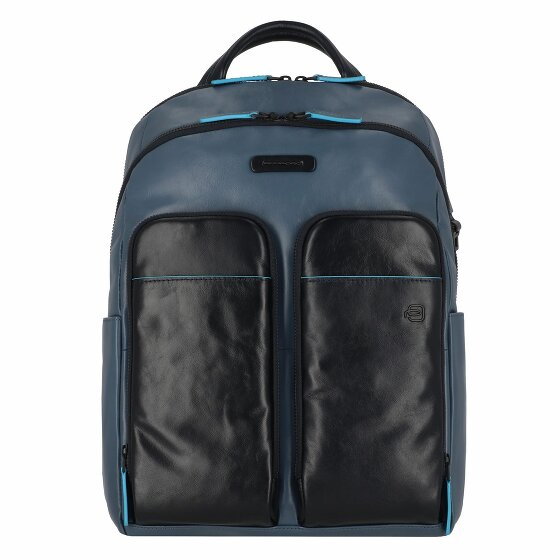Piquadro Blue Square Revamp Backpack RFID Leather 39 cm Laptop Compartment blu-blu