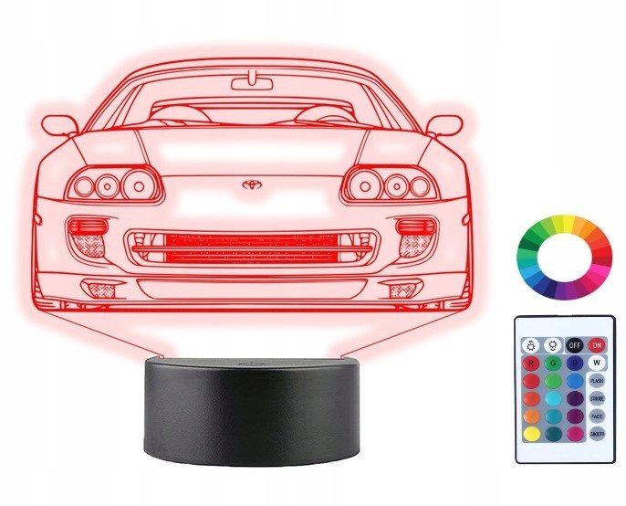 Lampka Nocna 3D Led Toyota Supra V3 Grawer Prezent