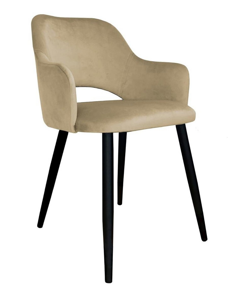 Krzesło ATOS Milano MG06, jasnobrązowo-czarne, 76x42x57 cm