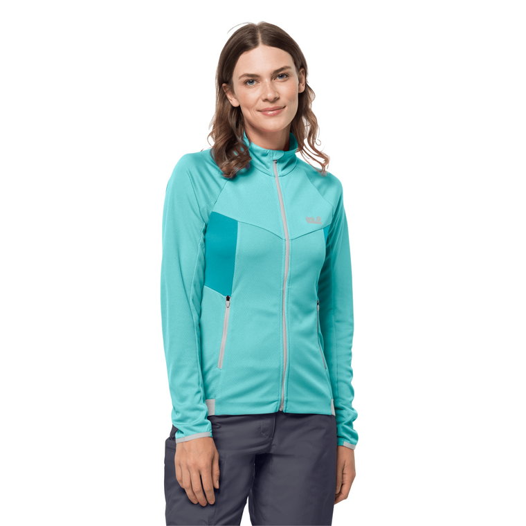 Damska bluza rowerowa TOURER MIDLAYER JKT W peppermint - S