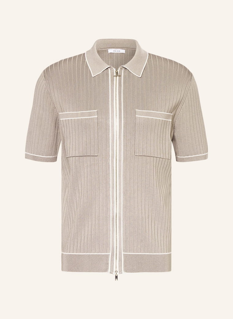 Reiss Koszula Z Dżerseju Christophe Slim Fit beige