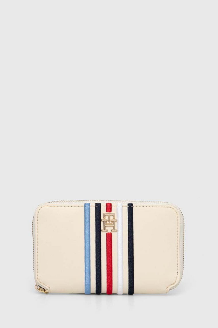 Tommy Hilfiger portfel damski kolor beżowy AW0AW16018