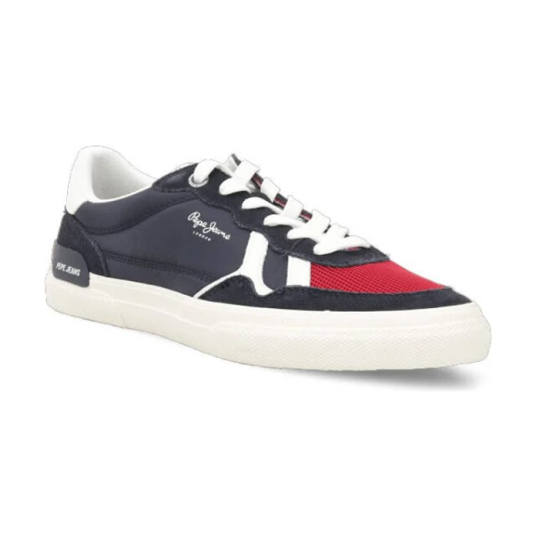 Pepe Jeans London Sneakersy KENTON BRITT DIVIDED | z dodatkiem skóry