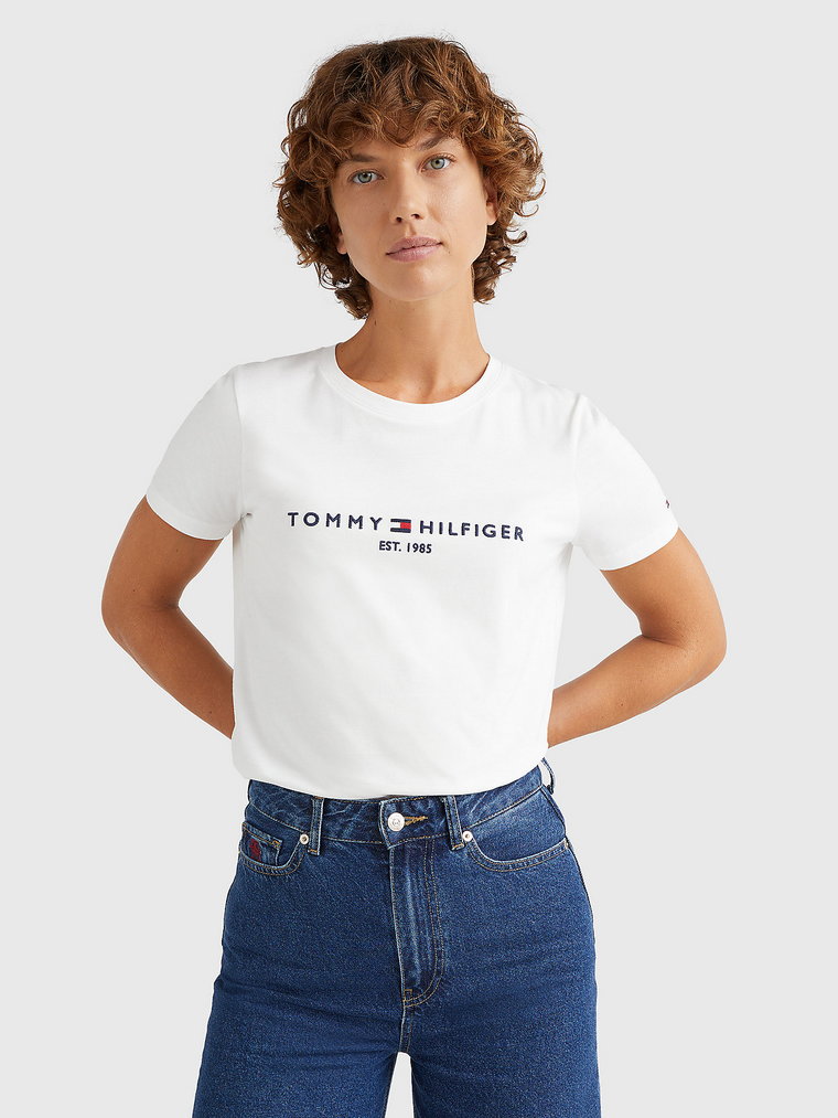 Koszulka damska Tommy Hilfiger WW0WW31999-YBR XS Biała (8720114744370). T-shirty damskie