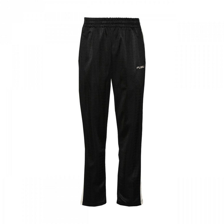 Fubu Spodnie Dresowe Męskie Czarne Corporate Stripded Track Pants 6004570 M