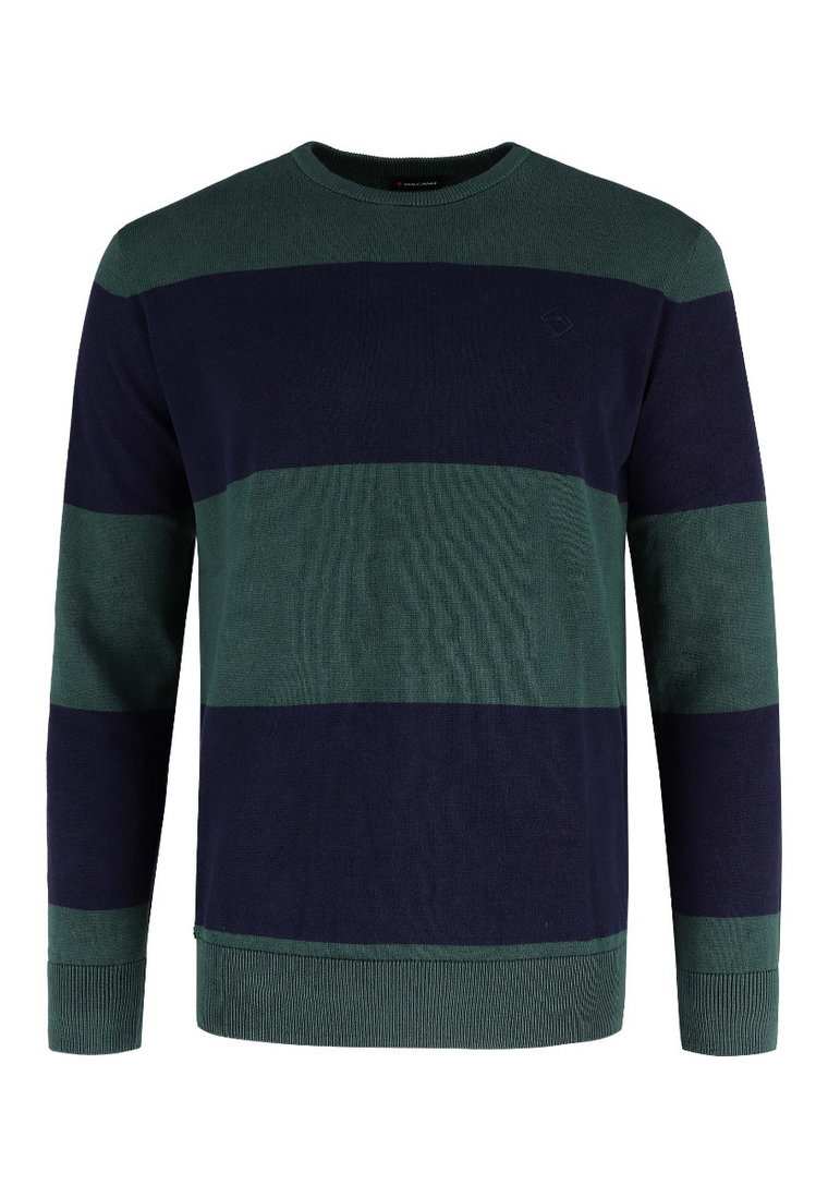Zielony sweter w paski S-CLAUD