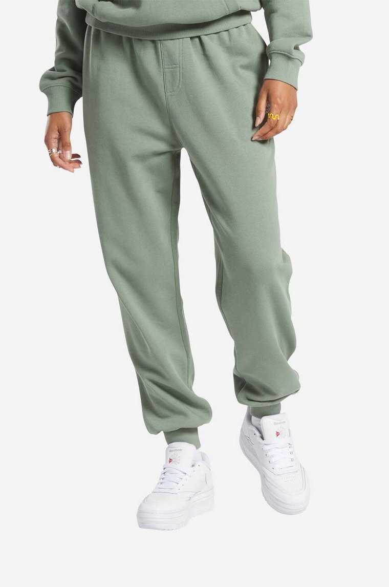 Reebok Classic spodnie bawełniane Classic AE Archive Fit kolor zielony gładkie IC0194-ZIELONY