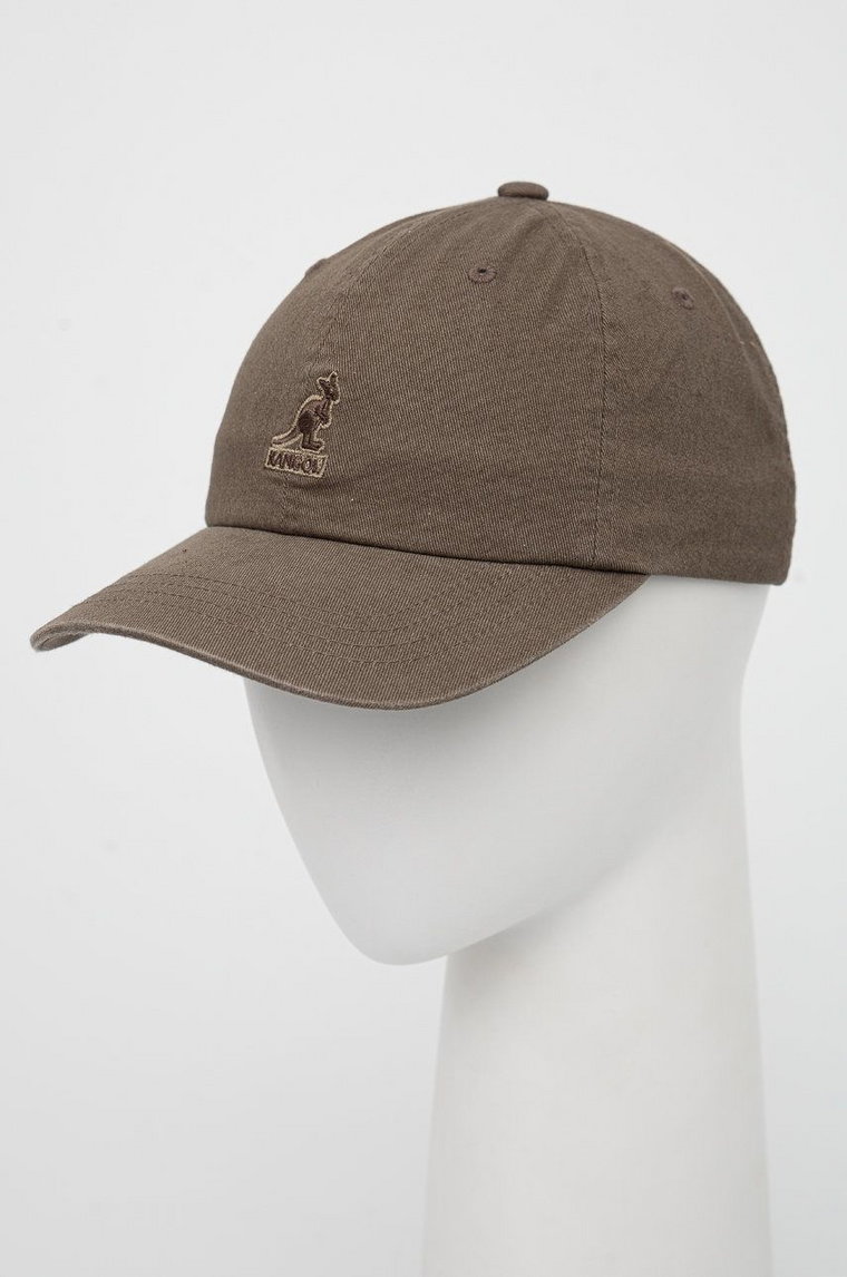 Kangol czapka bawełniana kolor zielony z aplikacją K5165HT.SM094-SM094