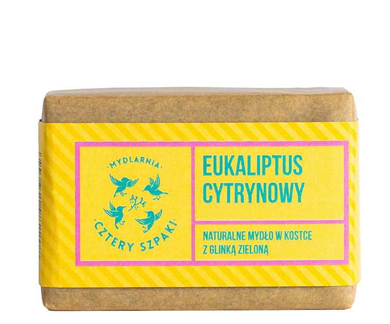 4Szpaki Naturalne mydło w kostce, Eukaliptus Cytrynowy