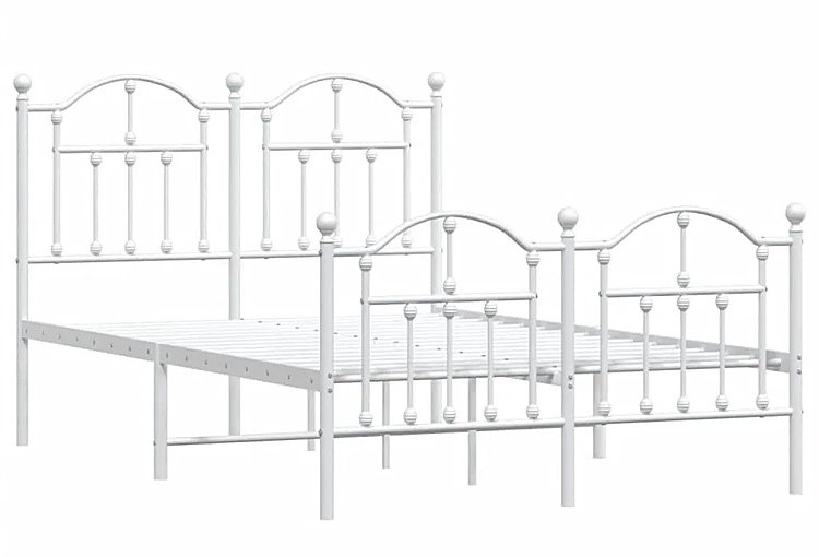 Białe metalowe łóżko industrialne 120x200 cm - Wroxo