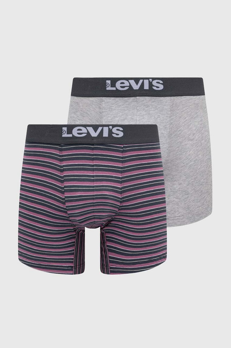 Levi's bokserki 2-pack męskie kolor szary