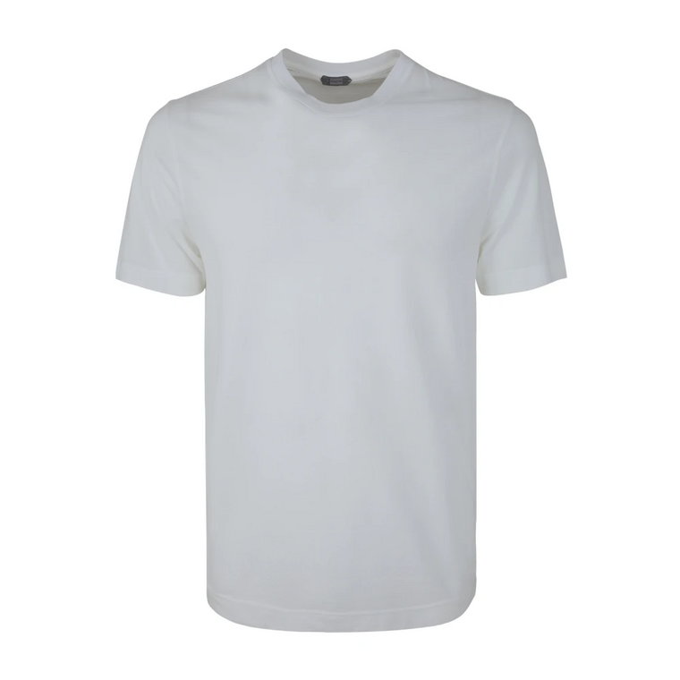 Biała koszulka z krótkim rękawem Zanone