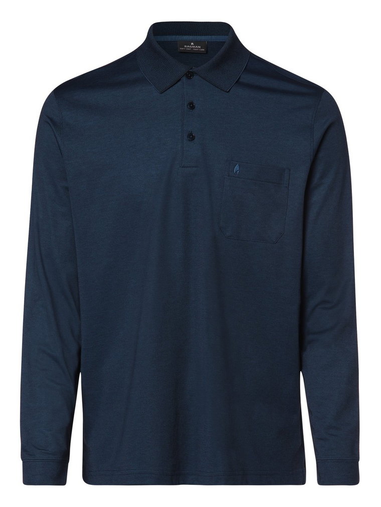 Ragman - Męska koszulka polo, niebieski