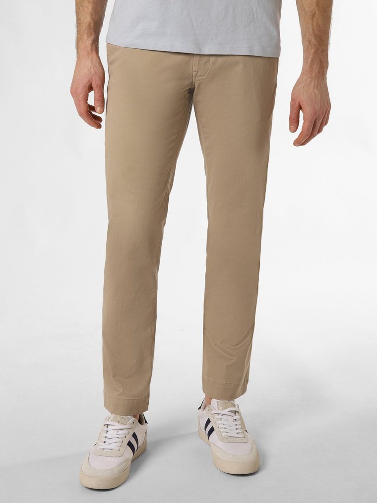 Polo Ralph Lauren Spodnie - stretch slim fit Mężczyźni Bawełna beżowy|brązowy jednolity, 33-32