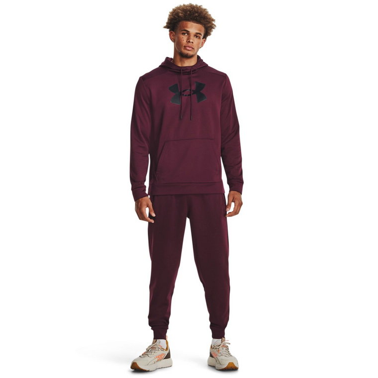 Męskie spodnie treningowe Under Armour UA Armour Fleece Joggers - bordowe